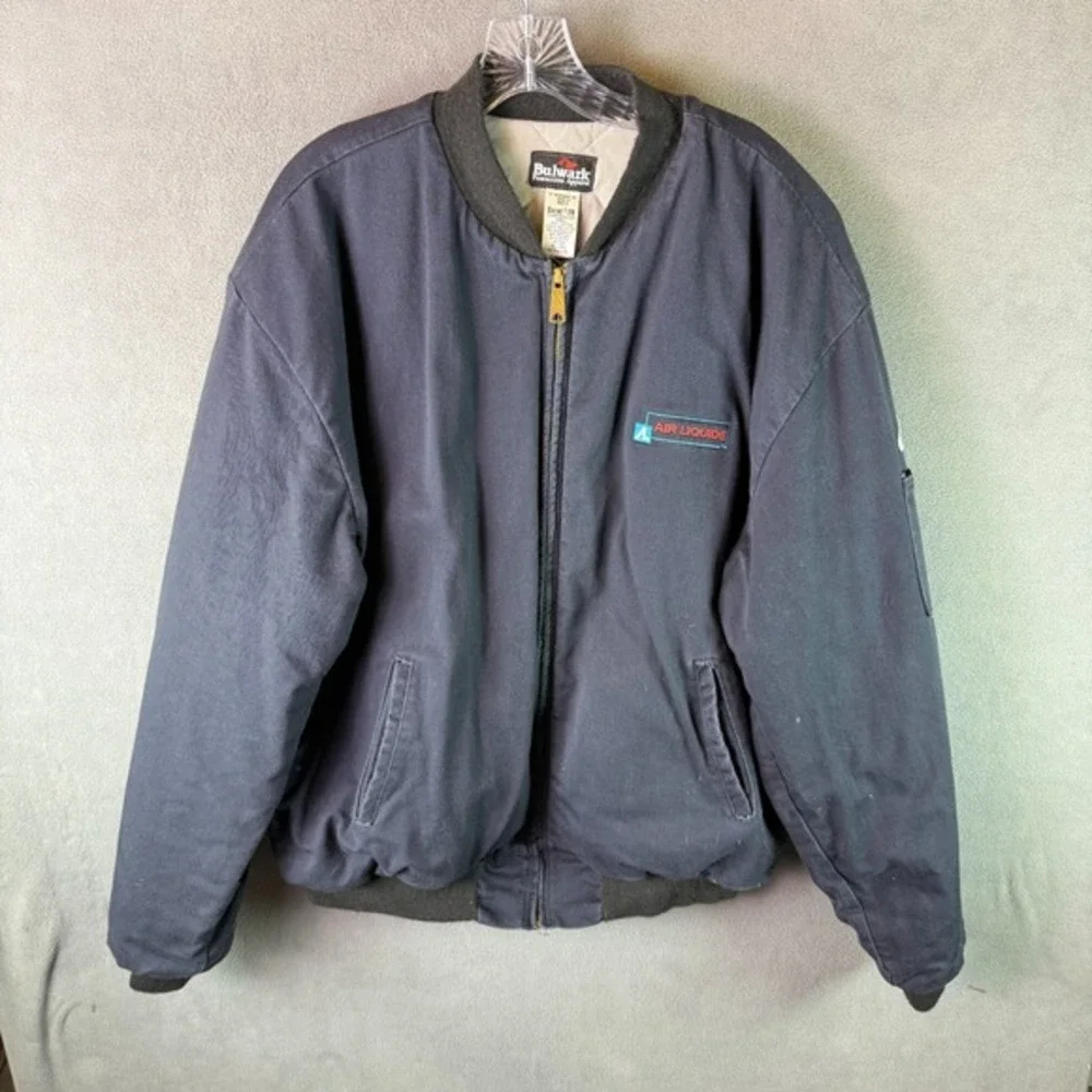 Bulwark FR Mens Bomber Jacket XL‎ Quilted Flame Resistant Workwear JET2NV6